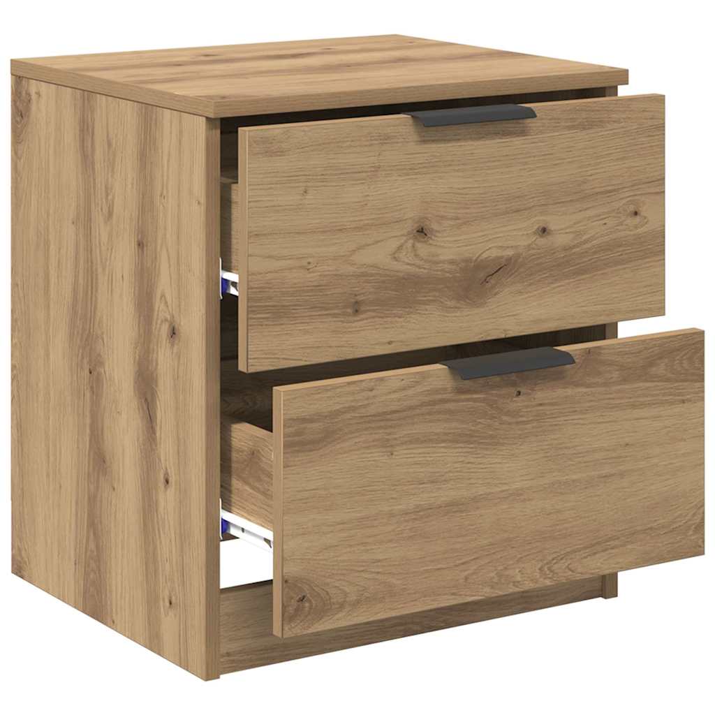 Bedside Cabinet with Drawer 2 pcs Artisan oak 45 x 39 x 50 cm
